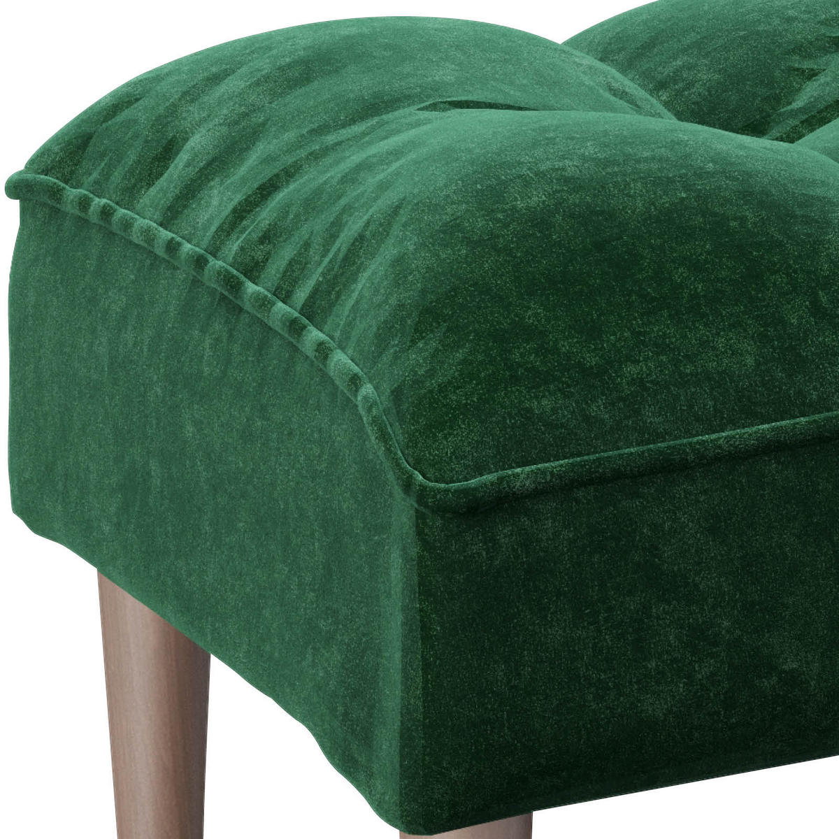 HOCKER PLAYBOY Samt Grün  - Grün, KONVENTIONELL, Holz/Textil (88/43,5/57cm) - Playboy