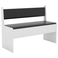 SITTBÄNK i trämaterial vit  - vit, Modern, trämaterial (110/80/42cm) - MID.YOU