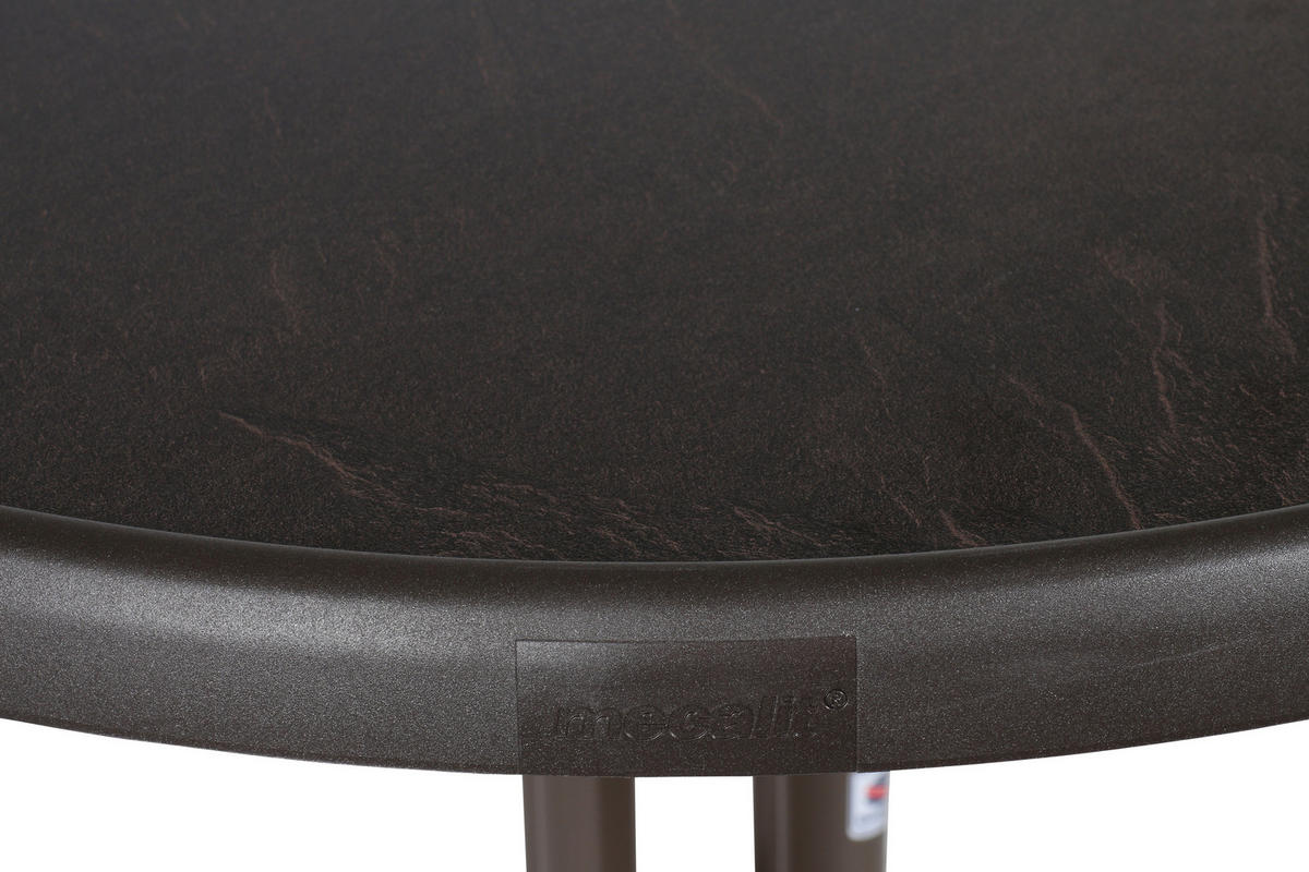 GARTENTISCH 86/86/72 cm Holzwerkstoff rund  - Graphitfarben, MODERN, Holzwerkstoff/Metall (86/86/72cm) - Sieger