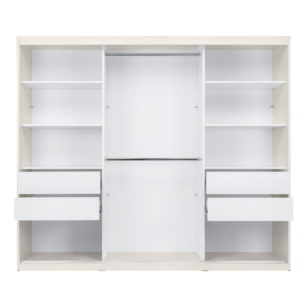 ORMAR S KLIZNIM VRATIMA kašmir   - bijela/kašmir, Moderno, drvni materijal/metal (250/215/59,5cm) - P & B