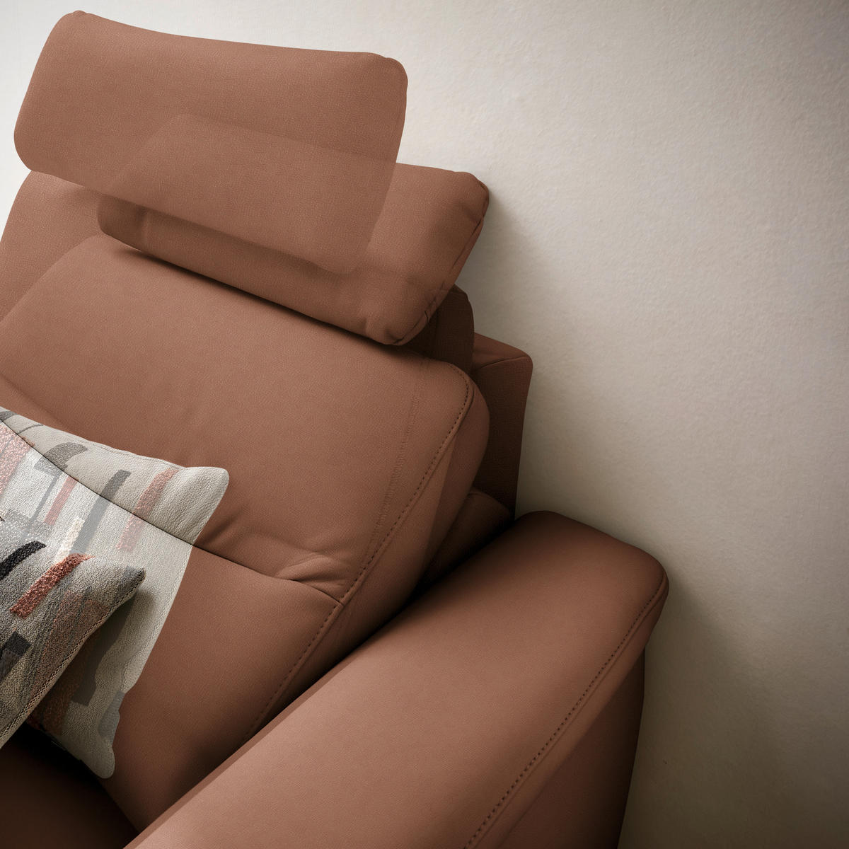 ECKSOFA  in Echtleder Haselnussfarben  249/280 cm  - Anthrazit/Haselnussfarben, Design, Leder/Metall (249/280cm) - Himolla Komfortklass