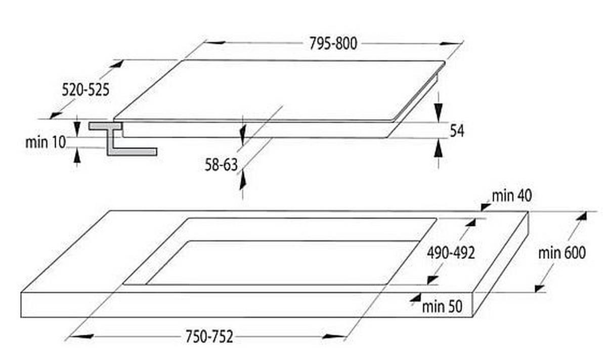 INDUKCIÓS FŐZŐLAP - Modern, kerámia (79,5/5,4/52cm) - Gorenje