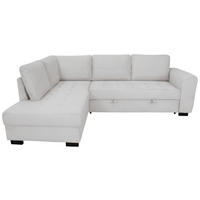 ECKSOFA JOHN Beigebraun Cord Rückenkissen, Bettkasten, Liegefläche im Originalstoff  - Beigebraun/Schwarz, Trend, Kunststoff/Textil (178/239cm) - P & B