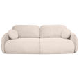 SCHLAFSOFA Chenille Creme  - Creme/Schwarz, KONVENTIONELL, Kunststoff/Textil (222/90/100cm) - Carryhome