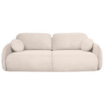SCHLAFSOFA Chenille Creme  - Creme/Schwarz, KONVENTIONELL, Kunststoff/Textil (222/90/100cm) - Carryhome