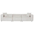 BIGSOFA in Chenille Creme  - Creme/Schwarz, MODERN, Kunststoff/Textil (320/66/111cm) - Carryhome