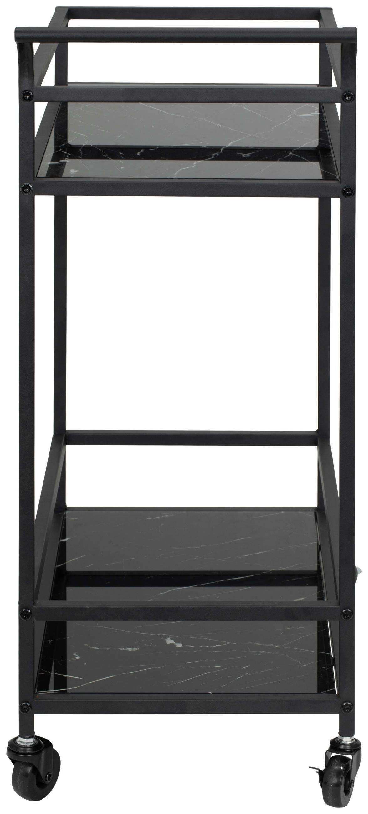 SERVIERWAGEN in Schwarz  - Schwarz, MODERN, Glas/Kunststoff (60/80/35cm) - PBJ