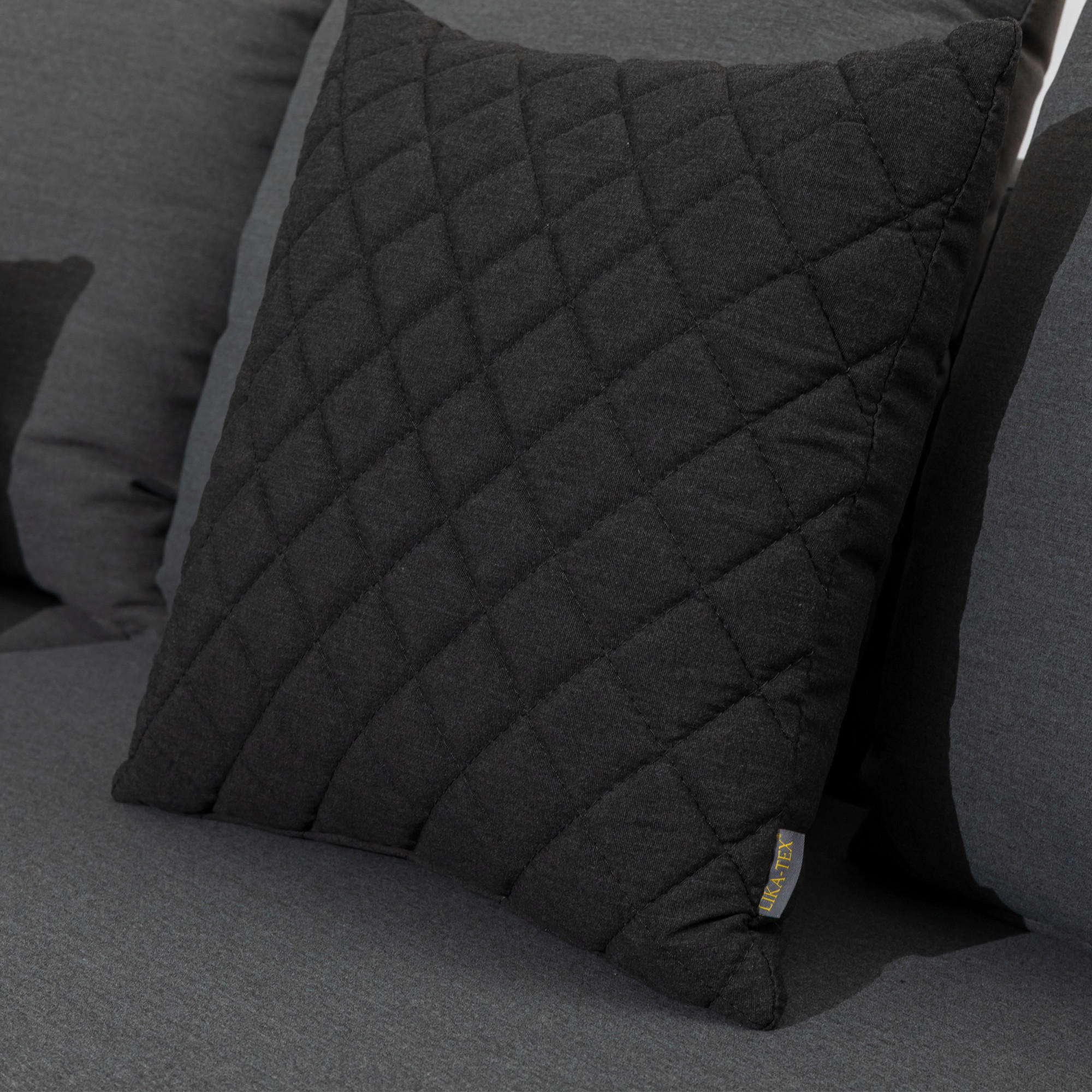 OUTDOOR-KISSEN in Anthrazit 45/45 cm  - Anthrazit, MODERN, Textil (45/45cm) - Gardenson