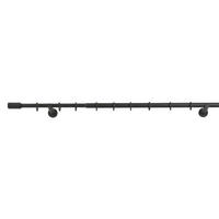 VORHANGSTANGENSET  160 cm  - Dunkelgrau, Basics, Metall (160cm)