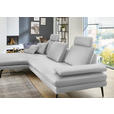ECKSOFA in Echtleder Weiß  180/310 cm  - Schwarz/Weiß, Design, Leder/Metall (180/310cm) - Dieter Knoll