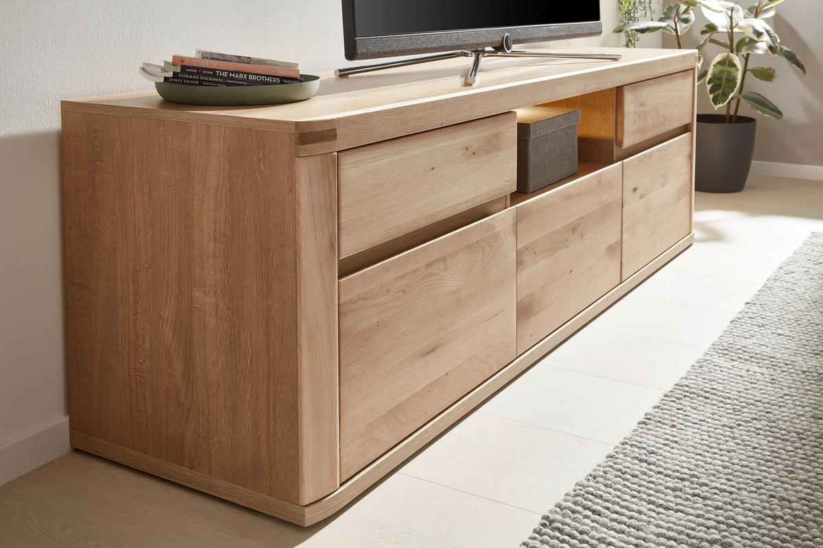 LOWBOARD Timos  in 194/58/50 cm  - Alteiche/Grau, Konventionell, Holz/Holzwerkstoff (194/58/50cm) - Voleo