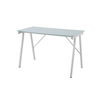 SCHREIBTISCH 113/58/73 cm  in Weiß  - Weiß, Design, Glas/Metall (113/58/73cm) - Livetastic