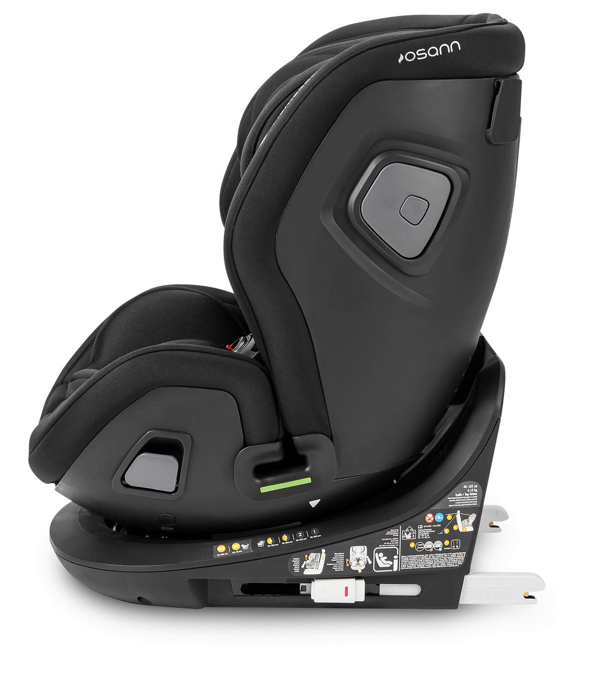 REBOARDER-KINDERSITZ FLAME360 ISOFIX  - Schwarz, Basics, Kunststoff/Textil (44/58/48cm) - Osann
