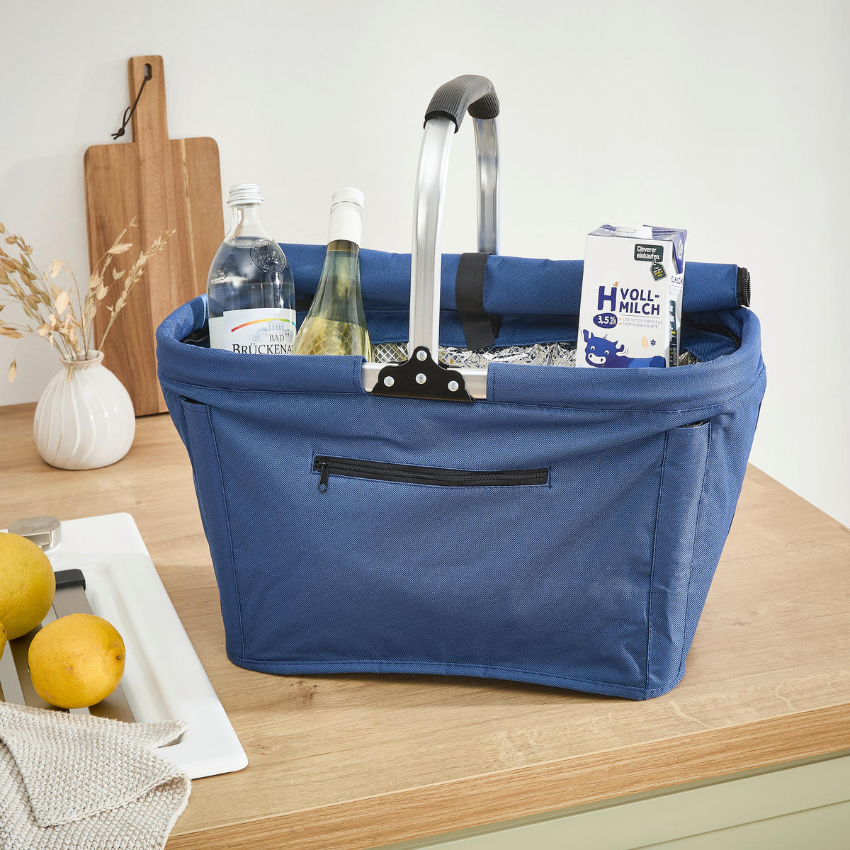 EINKAUFSKORB 30 L  - Dunkelblau, Basics, Kunststoff/Metall (50/27/27cm) - Boxxx