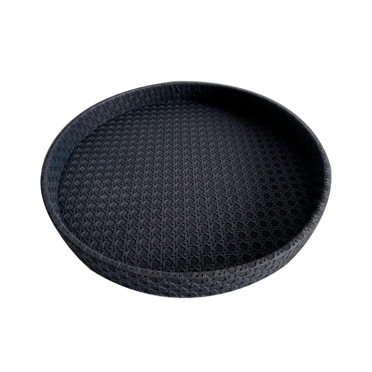 POSLUŽAVNIK DEKORATIVNI  - crna, Design, drvni materijal/koža (36,5/3,5cm) - Ambia Home