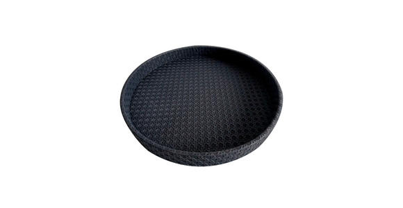 DEKOTABLETT 36,5/3,5 cm    - Schwarz, Design, Leder/Holzwerkstoff (36,5/3,5cm) - Ambia Home