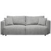 SCHLAFSOFA Velours Hellgrau  - Hellgrau/Schwarz, Design, Kunststoff/Textil (250/92/105cm) - Carryhome