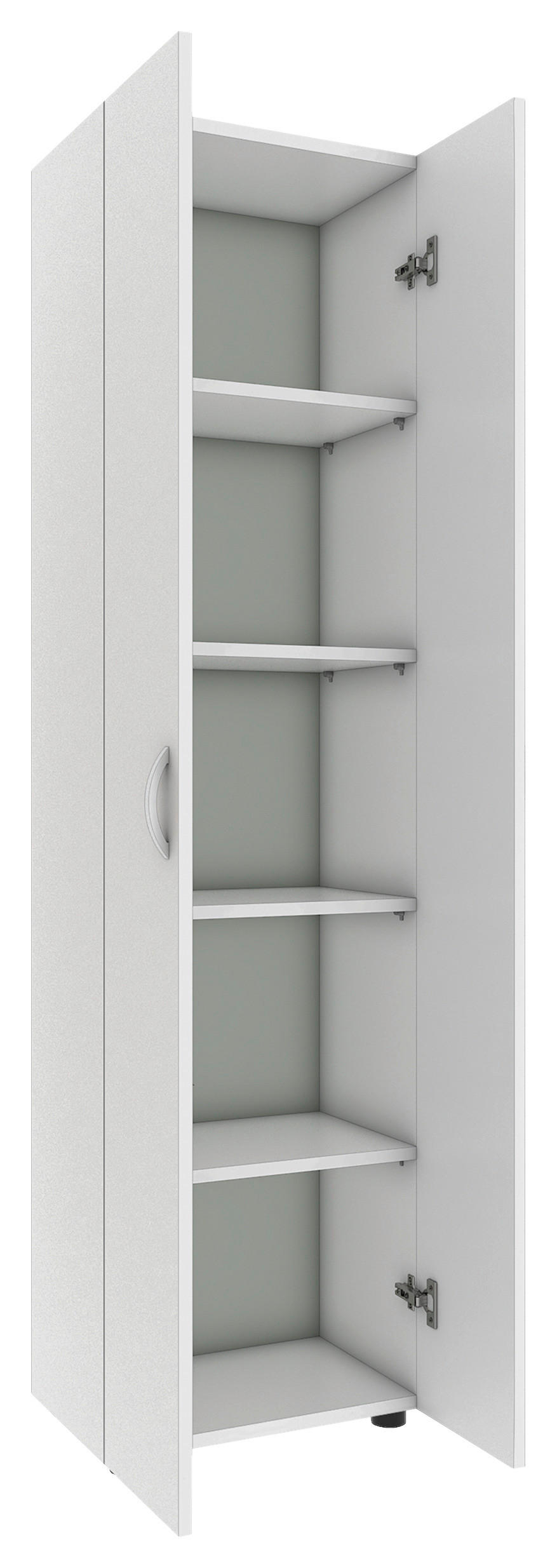 Aktenschrank Ulas 5 Holzwerkstoff Weiß B: 49 Cm