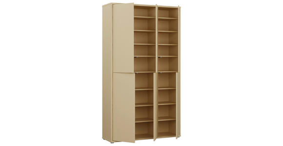 SCHUHSCHRANK  in 109,2/191,9/34,9 cm  - Hellgelb/Grau, MODERN, Holzwerkstoff/Kunststoff (109,2/191,9/34,9cm) - Carryhome