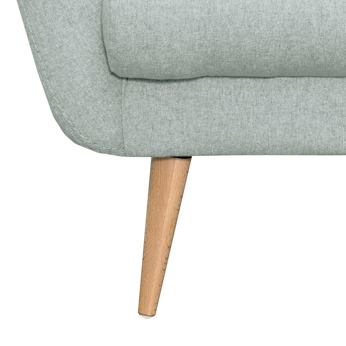 2-SITZER-SOFA Webstoff Hellblau  - Buchefarben/Hellblau, Design, Holz/Textil (158/87/88cm) - Livetastic
