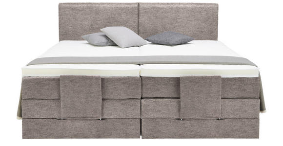 BOXSPRINGBETT 160/200 cm  in Braun  - Schwarz/Braun, Design, Kunststoff/Textil (160/200cm) - Hom`in