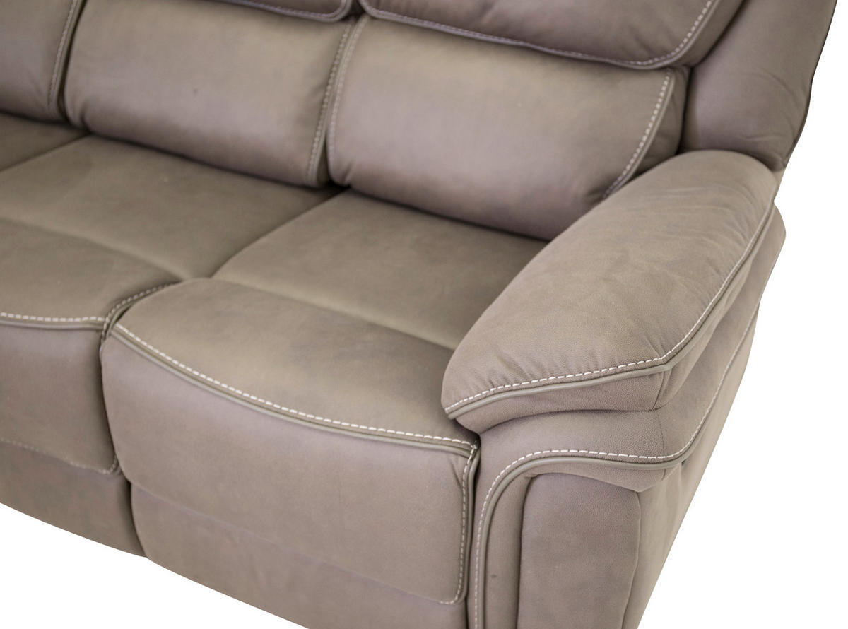 3-SITS SOFFA i grå  - grå, Design, metall/textil (206/96/98cm) - Livetastic