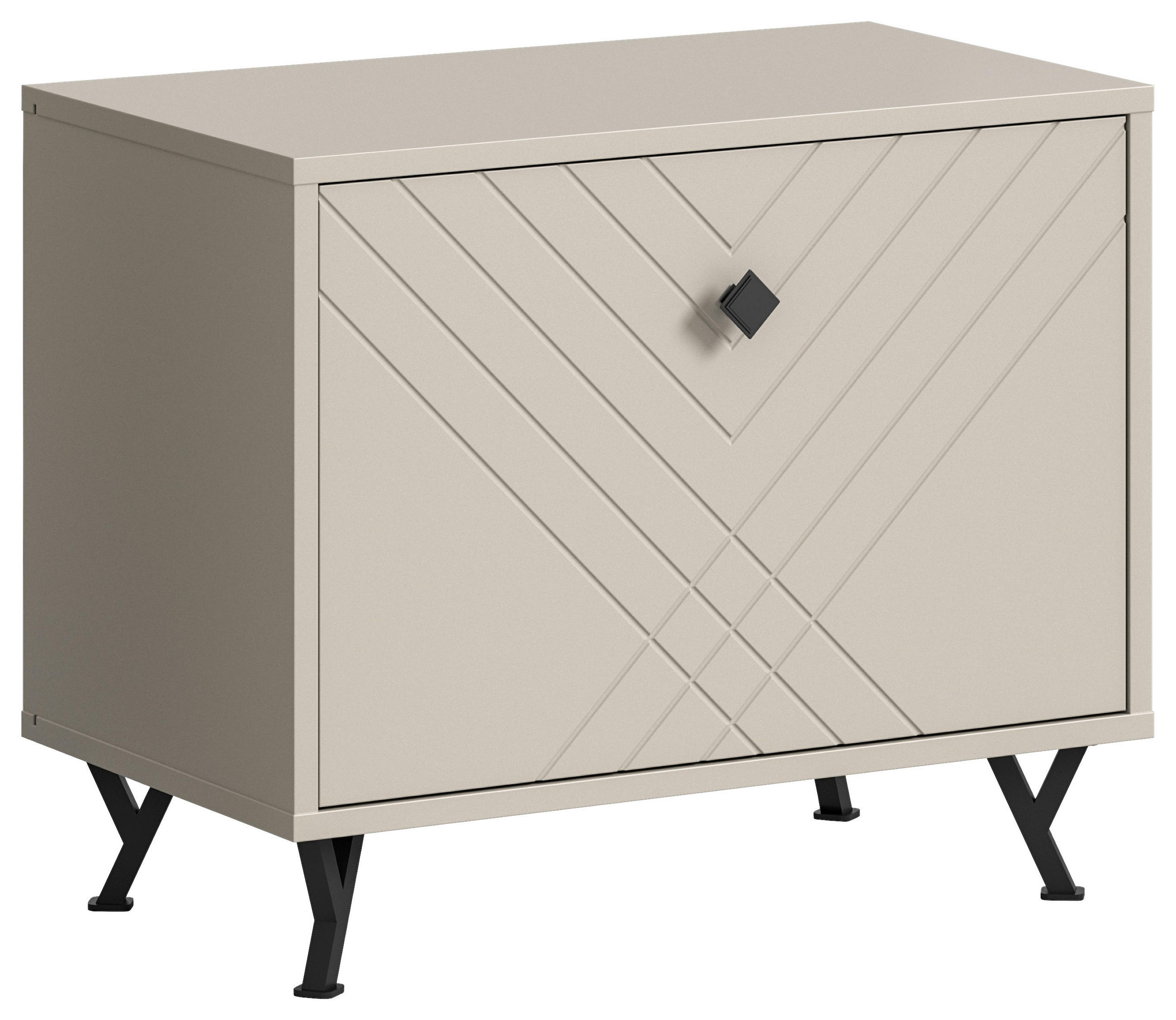GARDEROBENBANK  in 60/50/35 cm  - Beige, Design, Holzwerkstoff/Metall (60/50/35cm) - MID.YOU