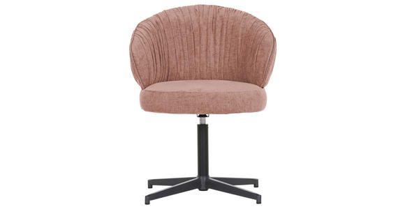 STUHL - Schwarz/Rosa, Design, Textil/Metall (63/82/65cm) - Novel