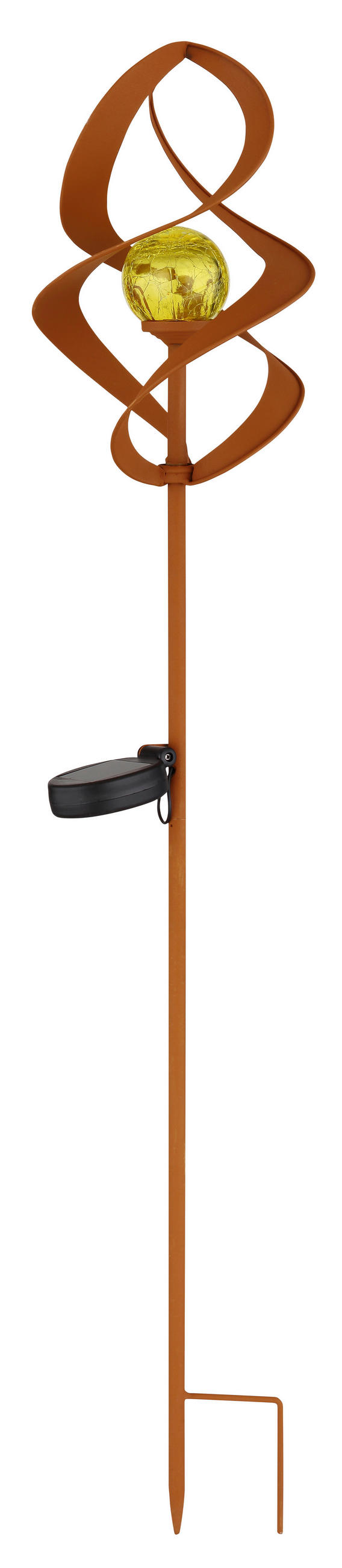 SOLARLEUCHTE 14,5/90 cm   - Rostfarben, Basics, Glas/Metall (14,5/90cm) - Globo