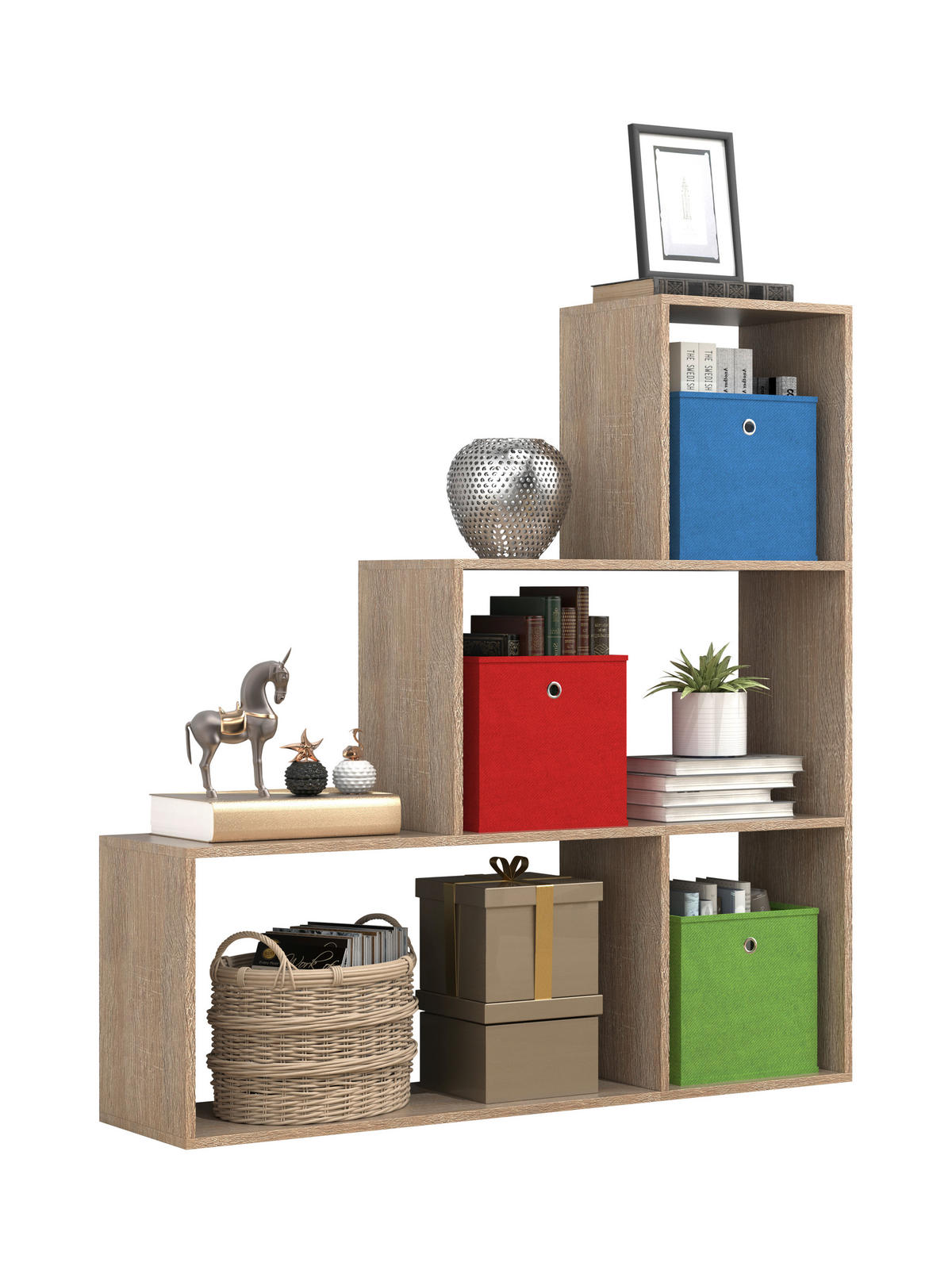 REGAL  117/123/29 cm Sonoma Eiche  - Sonoma Eiche, Basics, Holzwerkstoff (117/123/29cm) - MID.YOU