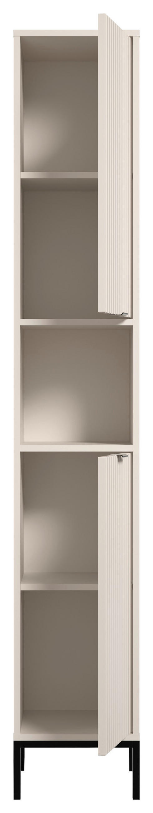HOCHSCHRANK 32/195/32 cm  - Kaschmir/Schwarz, MODERN, Holzwerkstoff/Metall (32/195/32cm) - MID.YOU