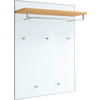 GARDEROBENPANEEL  in 80/109/27 cm  - Eiche Bianco/Weiß, Design, Glas/Holz (80/109/27cm)