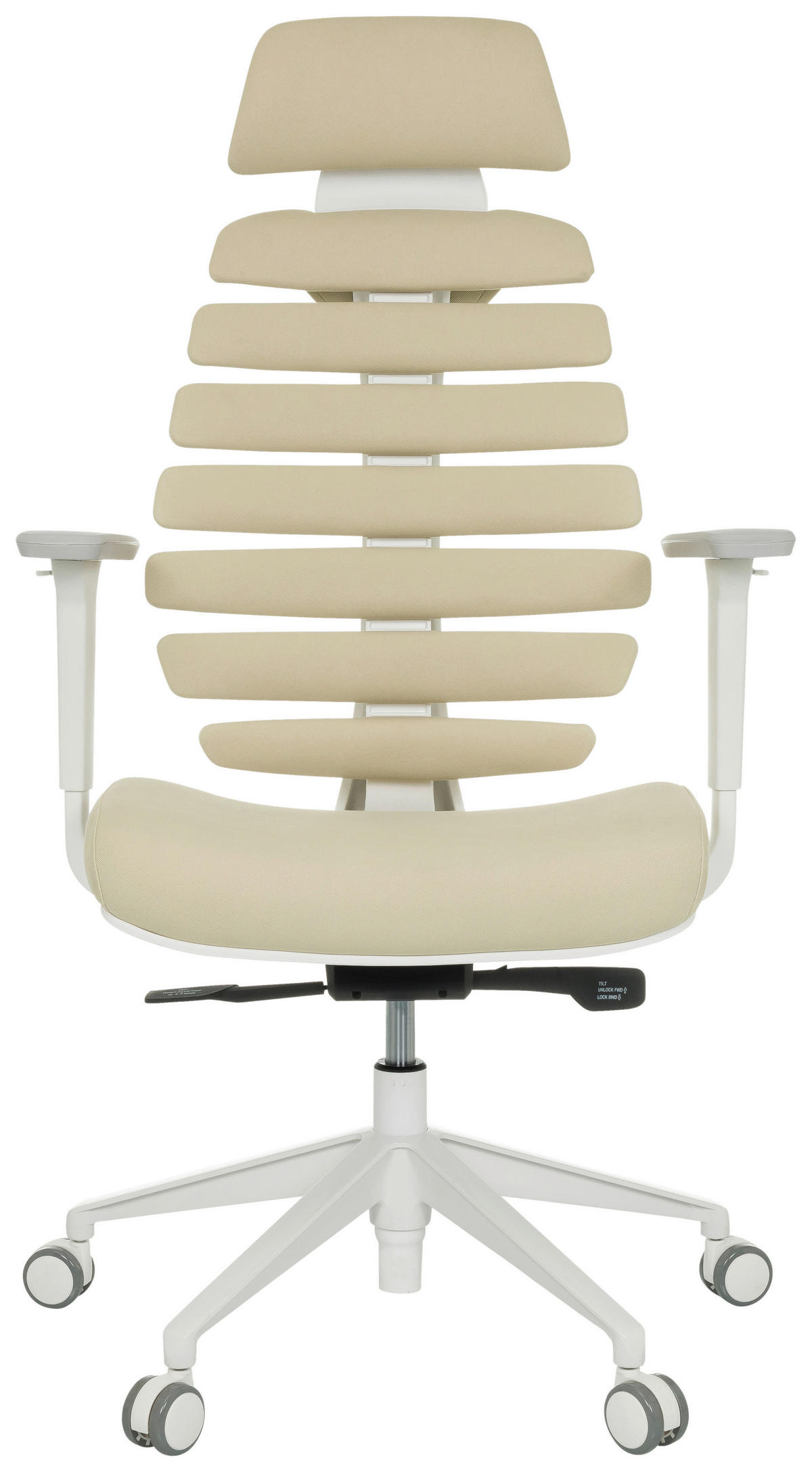 DREHSTUHL  in Flachgewebe Beige  - Beige/Weiß, MODERN, Kunststoff/Textil (67/116 - 133/65cm) - MID.YOU