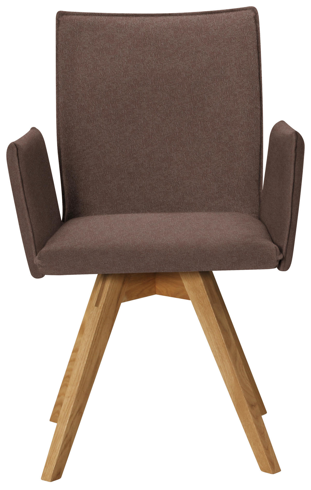 ARMLEHNSTUHL  in Lederlook  - Eichefarben/Braun, Konventionell, Holz/Textil (60/91/61cm) - Moderano