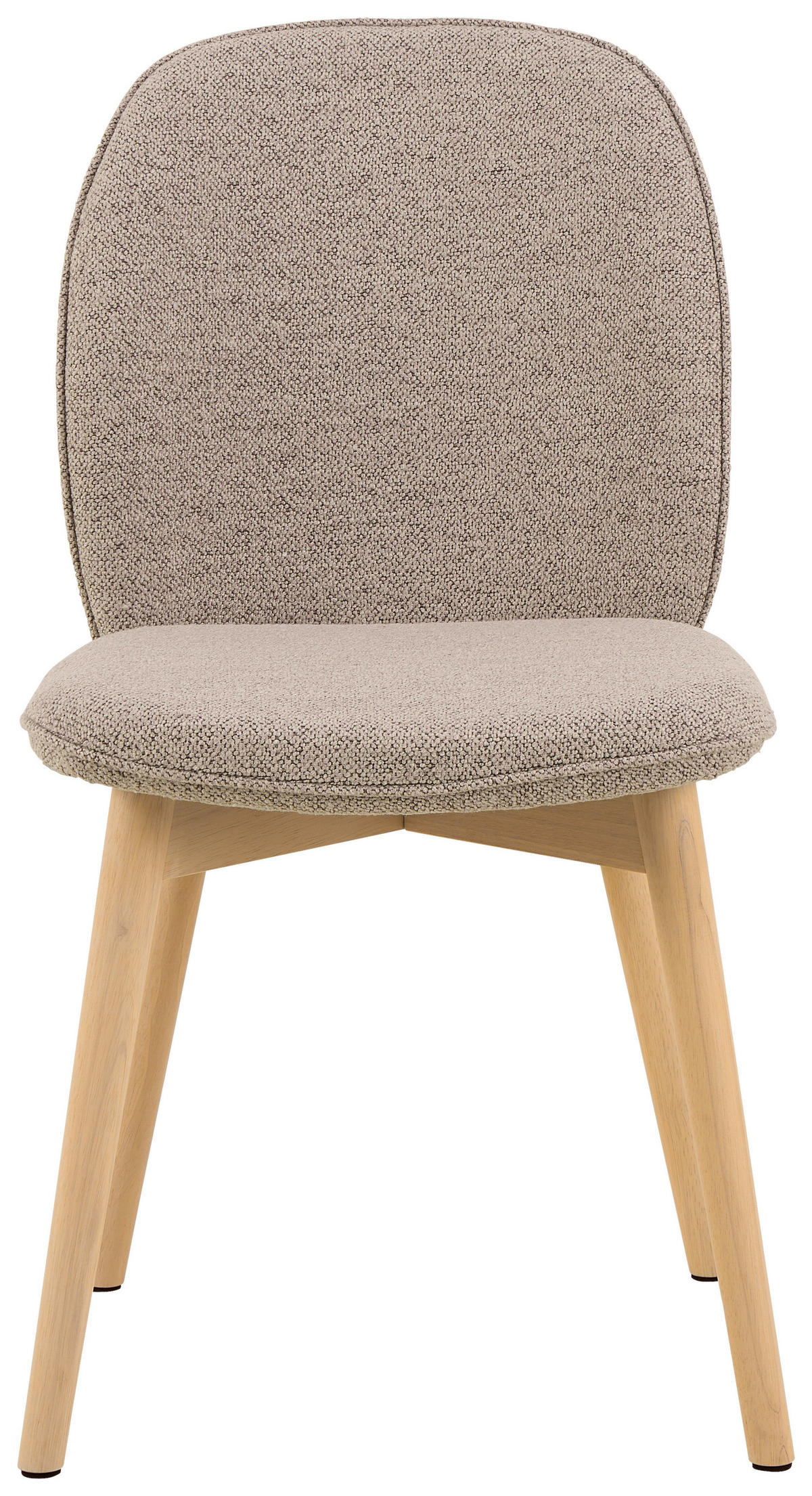 STUHL  in Bouclé Textil  - Eiche Bianco, Design, Holz/Textil (49/89/56cm) - MID.YOU