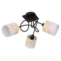 DECKENSTRAHLER 46/27,5 cm   - Goldfarben/Schwarz, Basics, Holz/Textil (46/27,5cm) - Globo