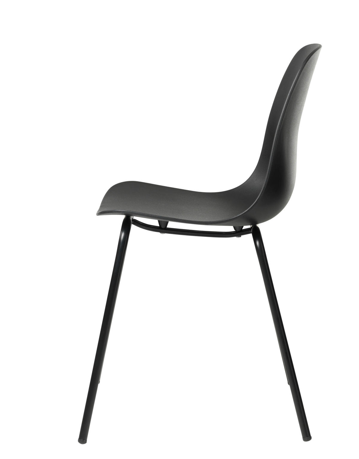 STUHL  in Kunststoff matt  - Schwarz, Design, Kunststoff/Metall (50/84/50cm) - Boxxx