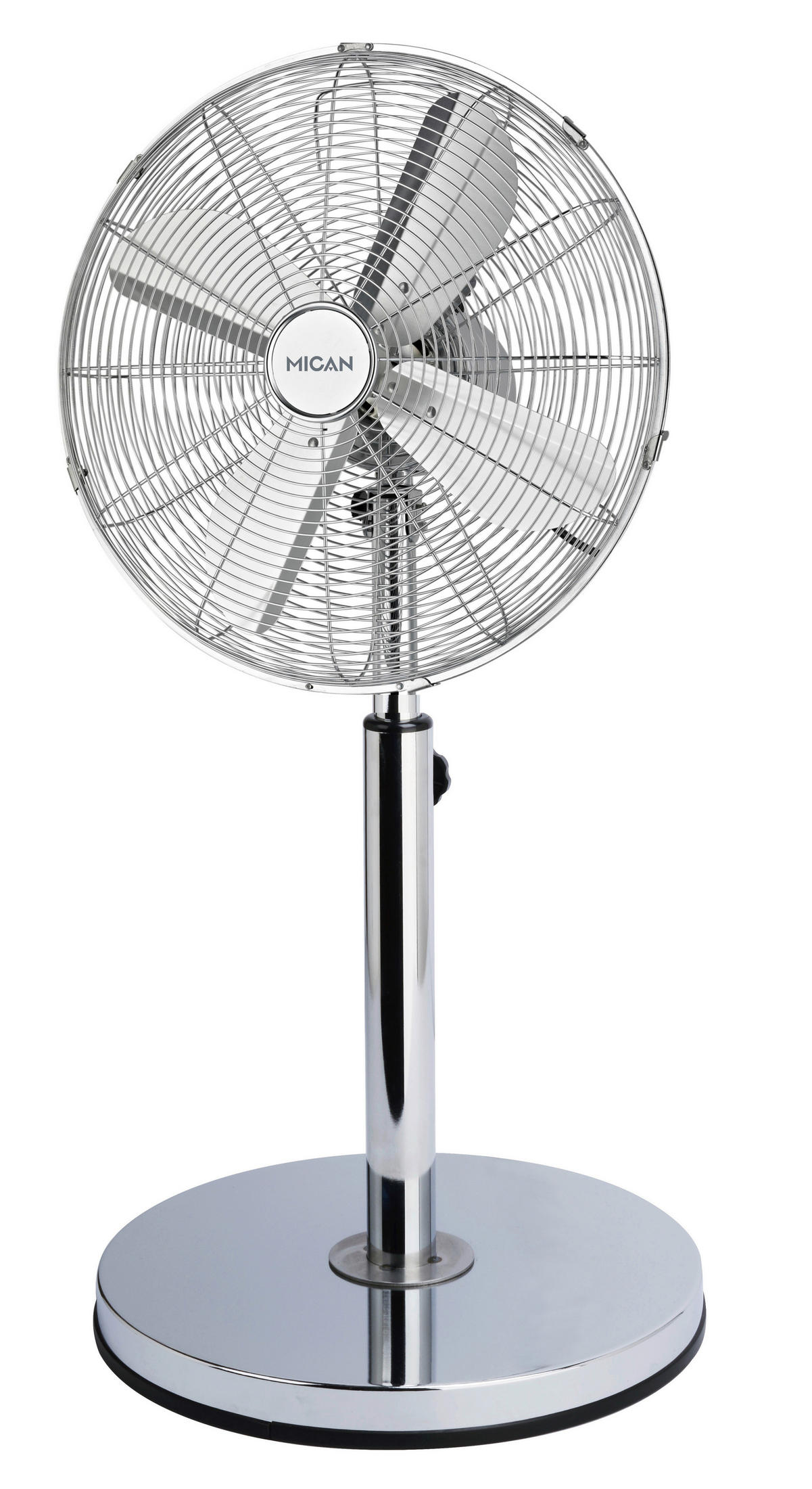 STANDVENTILATOR - Chromfarben, Basics, Metall (44,5/39/90-129cm) - Mican