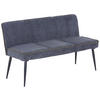 SITZBANK in Metall, Textil Hellgrau, Grün  - Hellgrau/Schwarz, Modern, Textil/Metall (140/83/62cm) - MID.YOU