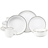KOMBINIRANI SERVIS  Nordic Festive Weiss  - zlate barve/bela, Basics, keramika - Creatable