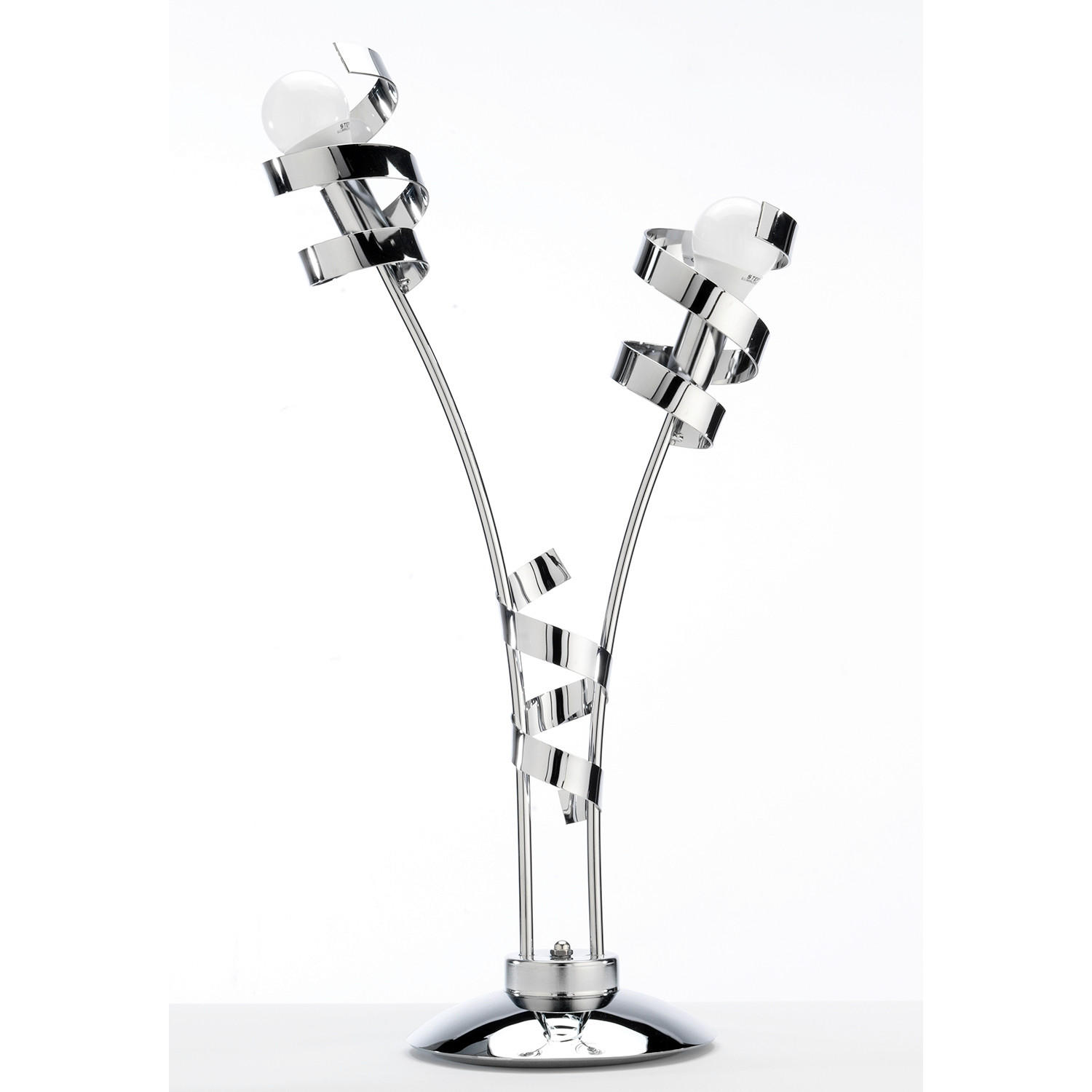 TISCHLEUCHTE 40/65 cm   - Chromfarben, Design, Metall (40/65cm)