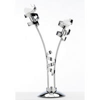 TISCHLEUCHTE 40/65 cm   - Chromfarben, Design, Metall (40/65cm)