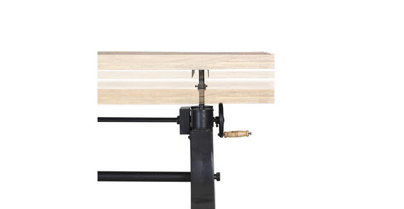 ESSTISCH - Schwarz/Naturfarben, Trend, Holz/Metall (200/90/77,5-93cm) - Ambia Home