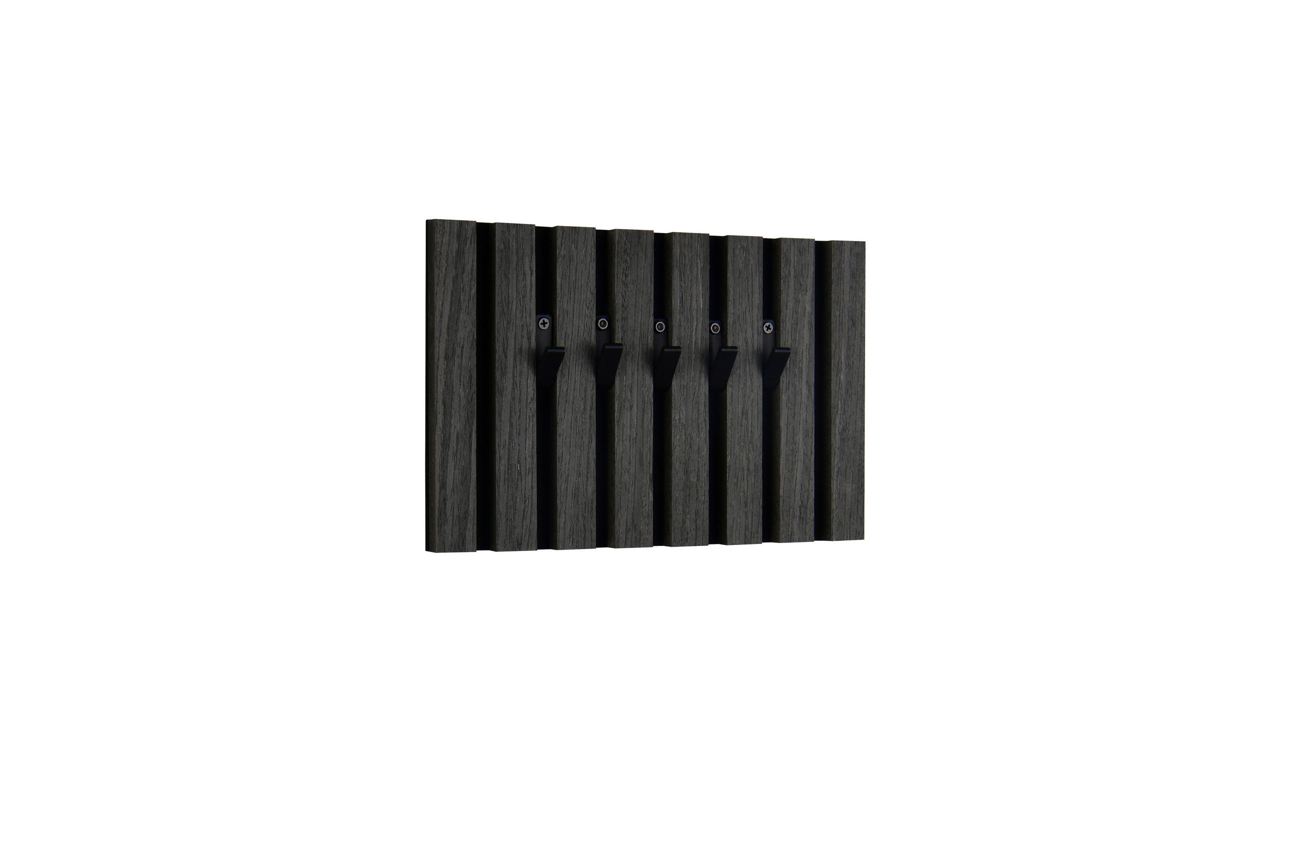 SCHLÜSSELBOARD furniert Schwarz  - Schwarz, MODERN, Holzwerkstoff/Textil (30,6/20/1,7cm)