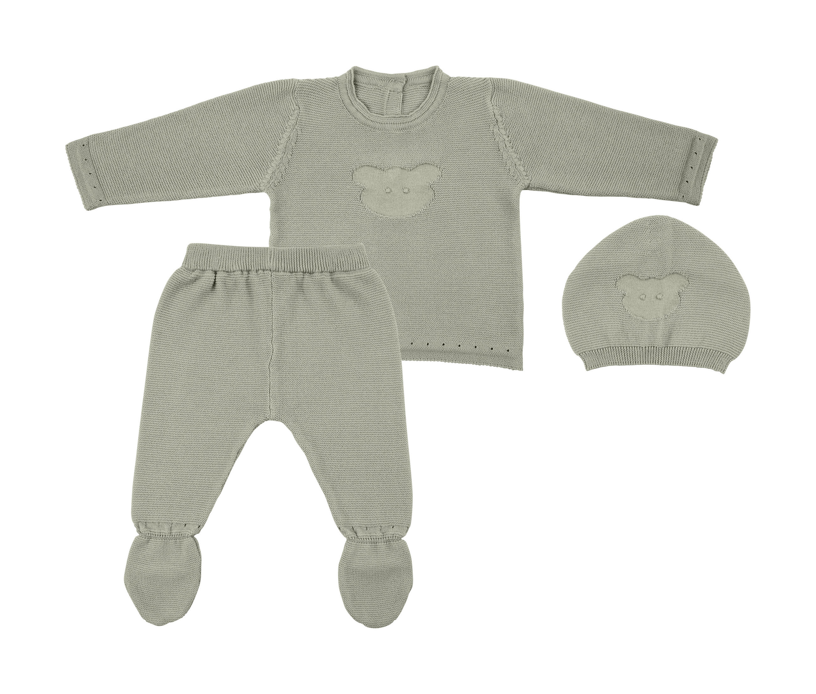 BABYBEKLEIDUNGSSET - Olivgrün, Basics, Textil (56null) - Avelia