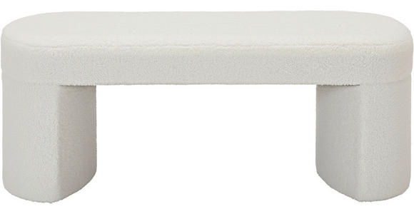 SITZBANK 115/44/44 cm Vliesstoff, Teddystoff Weiß  - Weiß, Trend, Textil (115/44/44cm) - Xora