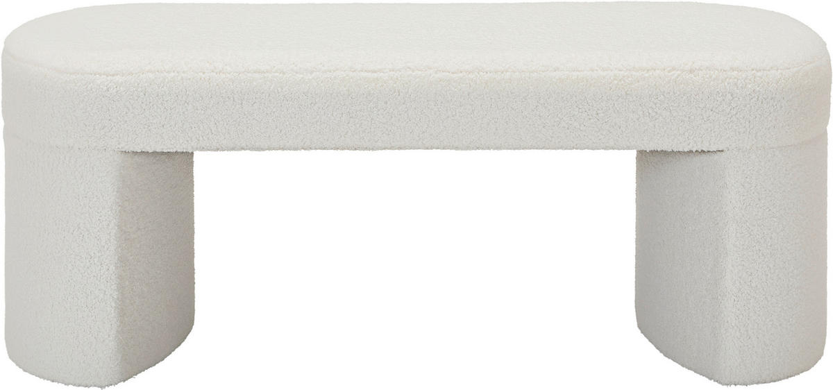SITZBANK 115/44/44 cm Vliesstoff, Teddystoff Weiß  - Weiß, Trend, Textil (115/44/44cm) - Xora