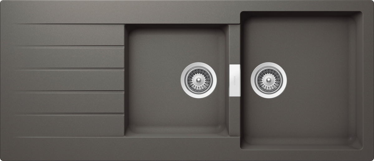 SPÜLE SIGD200USIL  - Grau, Basics, Stein (116/50cm) - Schock