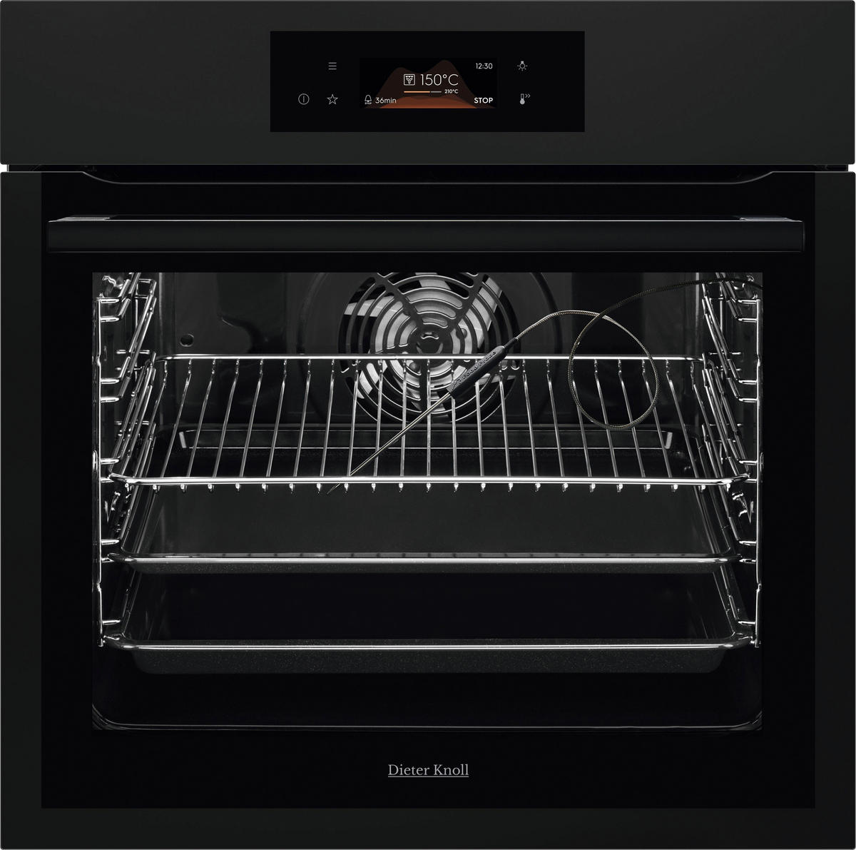 EINBAUBACKOFEN DKP39906MK  - Schwarz, Basics, Glas/Metall (59,4/59,4/56,8cm) - Dieter Knoll