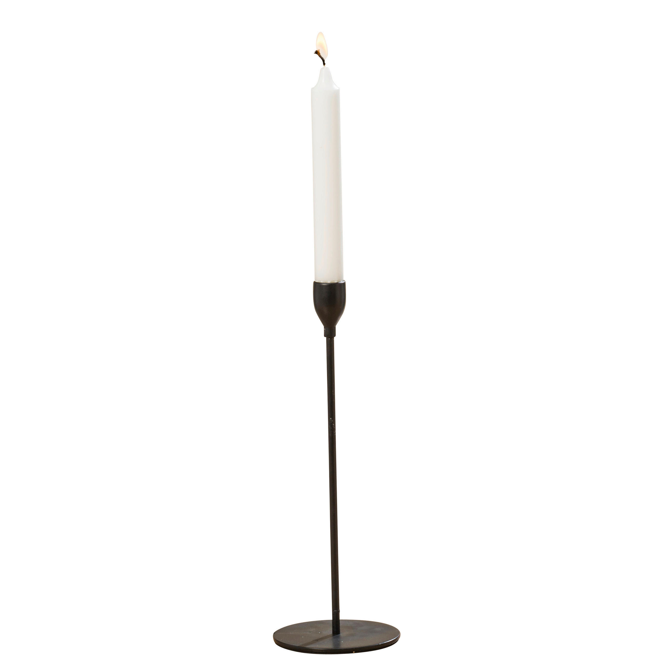 GYERTYATARTÓ - fekete, Basics, fém (10/33cm)